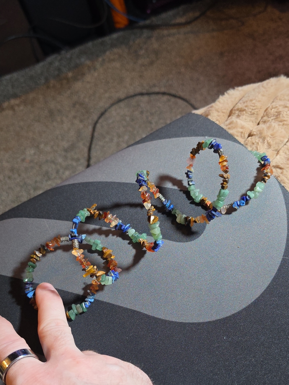Multi-Color Chip Beaded Stretch Wrap Bracelet- Women Accessories